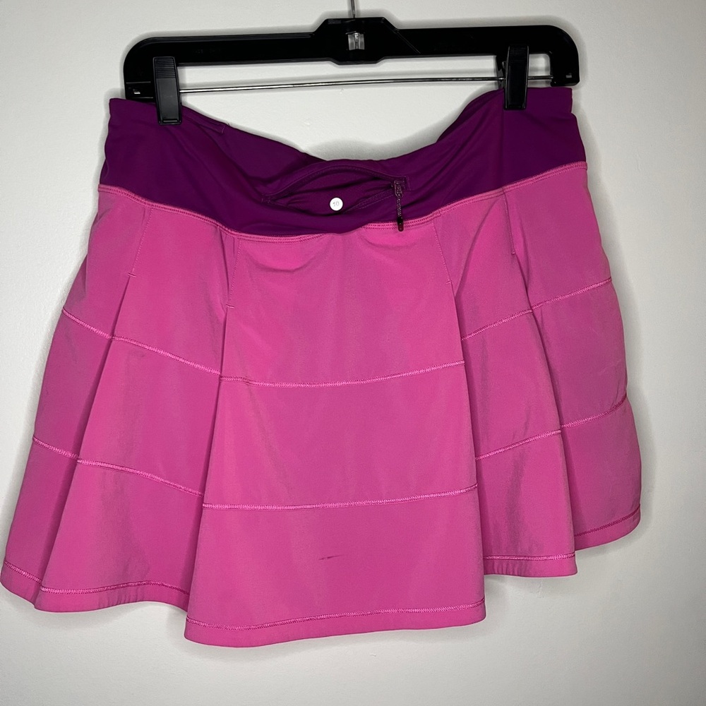 Lululemon 10 Pace Rival Skirt Paradise Pink Regal Plum Hot Pink Purple NWOT - Picture 7 of 7